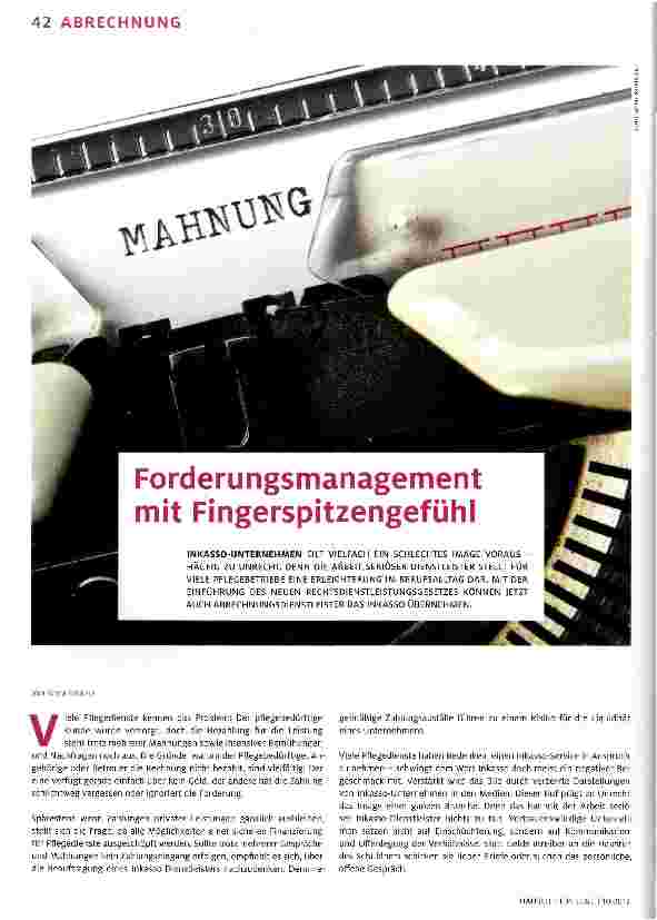 Vorschauseite 1: Forderungsmanagement mit Fingerspitzengefühl