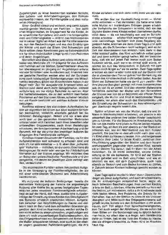Vorschauseite 2: Familiensoziologische Aspekte der stationären Kinderkrankenpflege