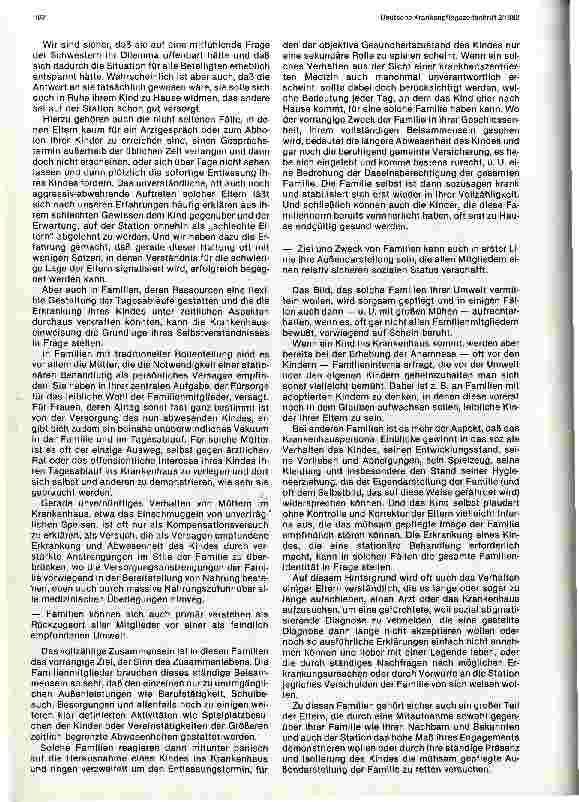 Vorschauseite 3: Familiensoziologische Aspekte der stationären Kinderkrankenpflege