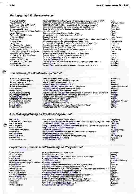 Vorschauseite 2: Die Gremien der DKG Fachausschüsse und Kommissionen neu besetzt
