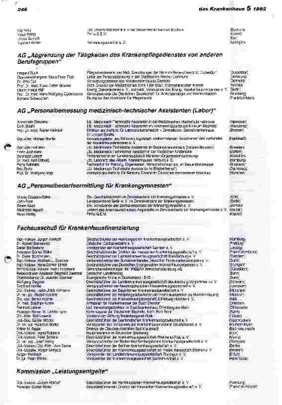 Vorschauseite 4: Die Gremien der DKG Fachausschüsse und Kommissionen neu besetzt
