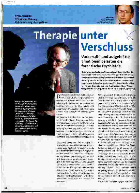 Vorschauseite 1: Therapie unter Verschluss