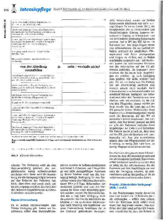 Vorschauseite 5: Der Übertritt von der Intensivstation auf die normale Abteilung