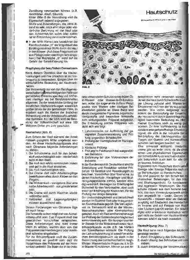 Vorschauseite 4: Arbeitsbedingte Hauterkrankungen und ihre Verhütung