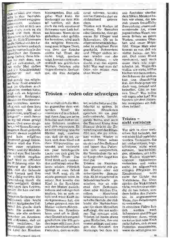 Vorschauseite 3: Trösten als Urform der Seelsorge