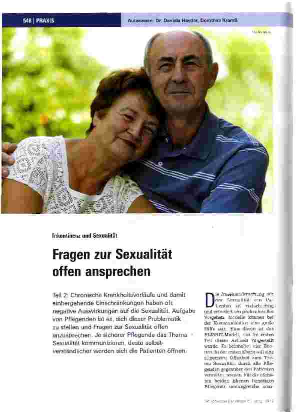 Vorschauseite 1: Fragen zur Sexualität offen ansprechen