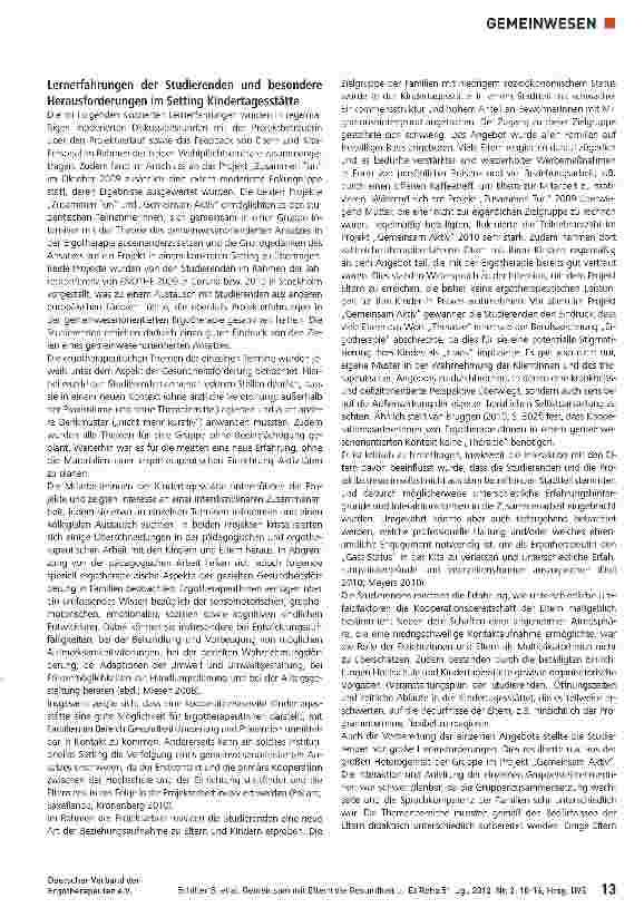 Vorschauseite 4: Gemeinsam mit Eltern die Gesundheit von Kindern fördern