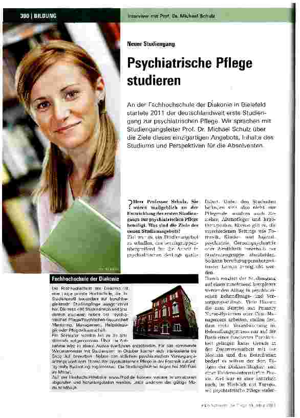 Vorschauseite 1: Psychiatrische Pflege studieren