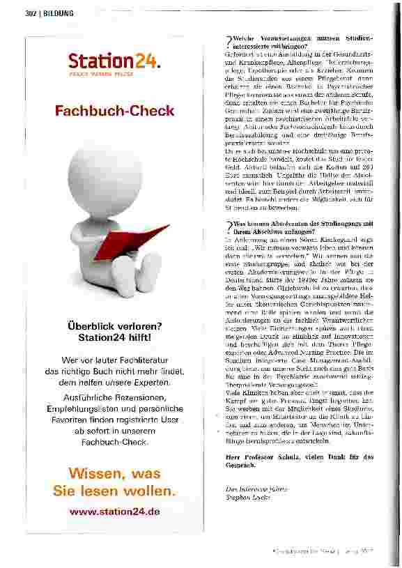 Vorschauseite 3: Psychiatrische Pflege studieren