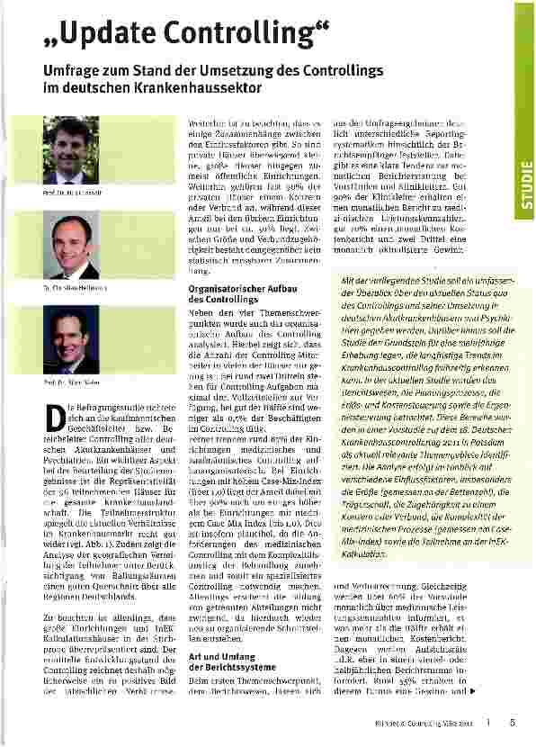 Vorschauseite 1: Update Controlling