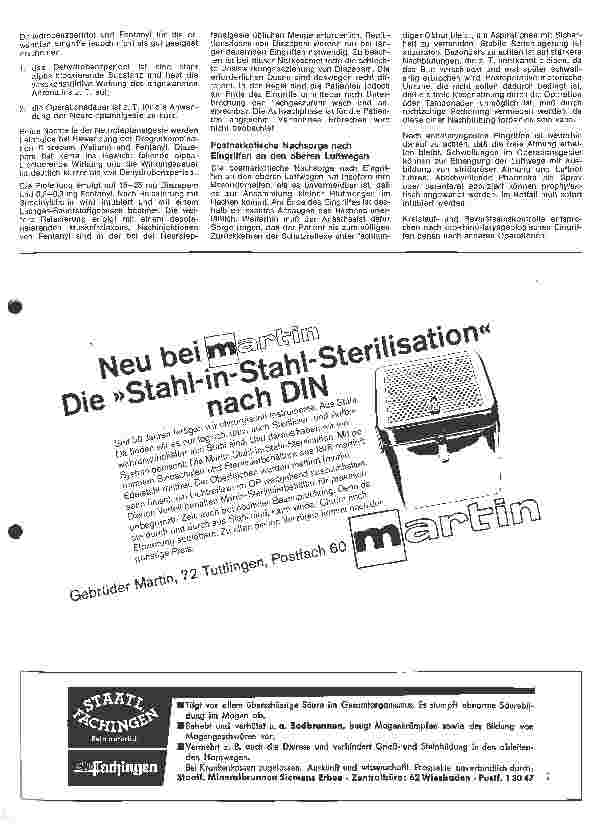 Vorschauseite 4: Einführung in die Anästhesiologie 33. Folge: Anästhsiologische Probleme bei HNO-ärztlichen Eingriffen