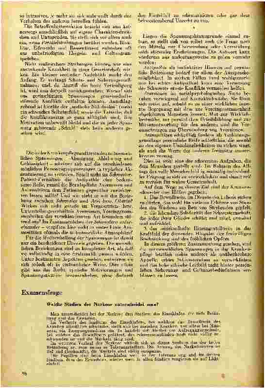 Vorschauseite 3: Zur Psychologie der mitmenschlichen Spannungen in der Krankenpflege