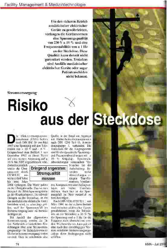 Vorschauseite 1: Risiko aus der Steckdose