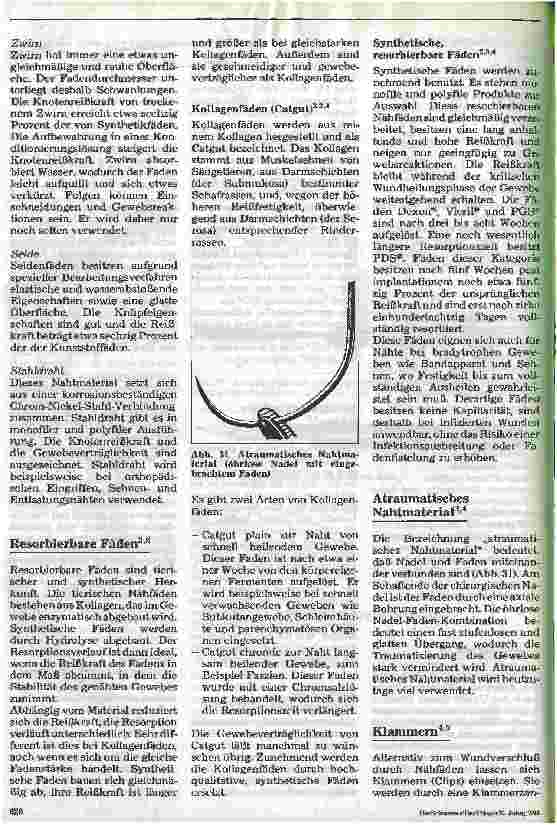 Vorschauseite 6: Pflege in Therapie und Diagnostik 17. Folge: Nahtund Instrumentenkunde (2)