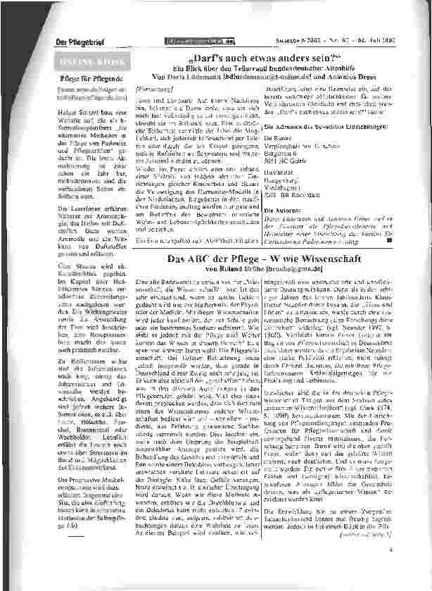 Vorschauseite 3: Darf s auch etwas anders sein? Ein Blick über den Tellerrand bundesdeutscher Altenhilfe