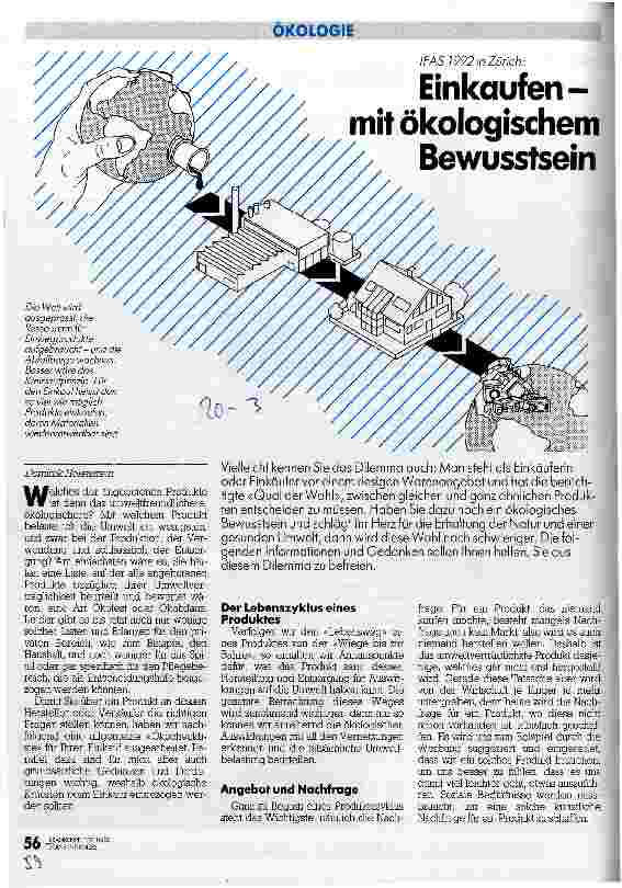 Vorschauseite 1: Einkaufen mit ökologischem Bewußtsein