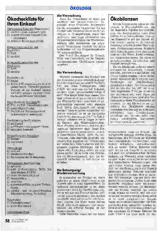Vorschauseite 3: Einkaufen mit ökologischem Bewußtsein
