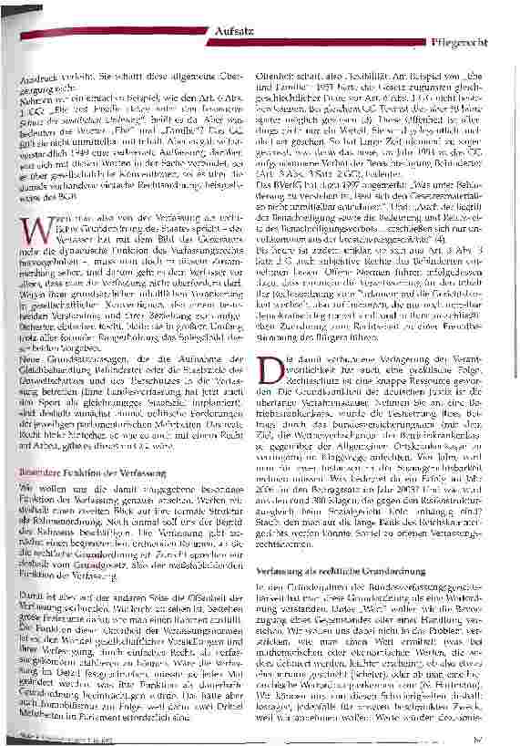 Vorschauseite 3: Menschenwürdige Pflege - Der Beitrag des Verfassungsrechts