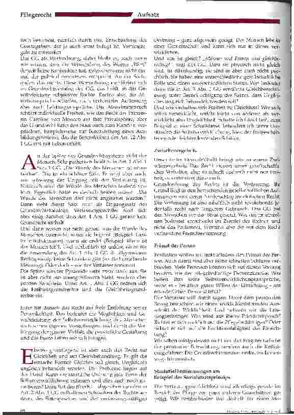 Vorschauseite 4: Menschenwürdige Pflege - Der Beitrag des Verfassungsrechts