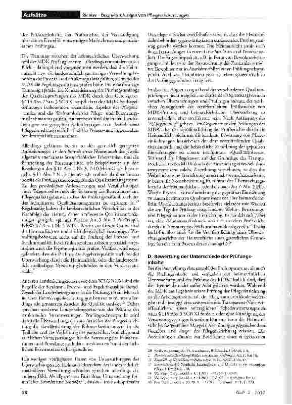 Vorschauseite 3: Die Prüflogik des Gesetzgebers: Überschneidungen und Unterschiede zwischen MDK-Prüfung und heimaufsichtlicher Überwachung