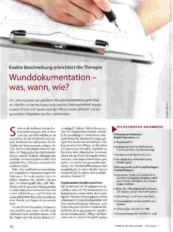 Vorschauseite 1: Wunddokumentation -was, wann, wie?