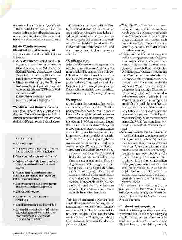 Vorschauseite 2: Wunddokumentation -was, wann, wie?