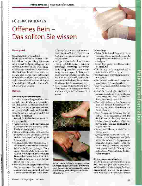 Vorschauseite 1: Offenes Bein - Das sollten Sie wissen