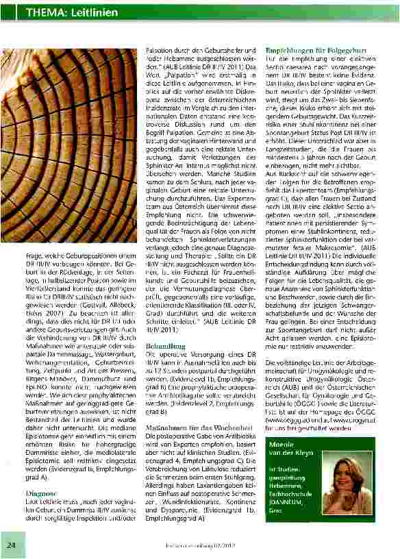 Vorschauseite 2: Dammrisse III. und IV. Grades vermeiden und behandeln