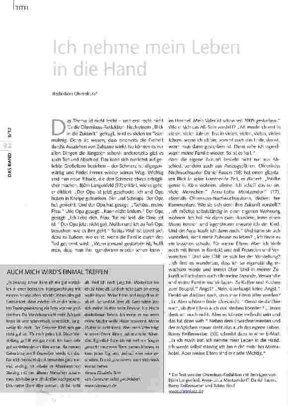 Vorschauseite 1: Ich nehme mein Leben in die Hand