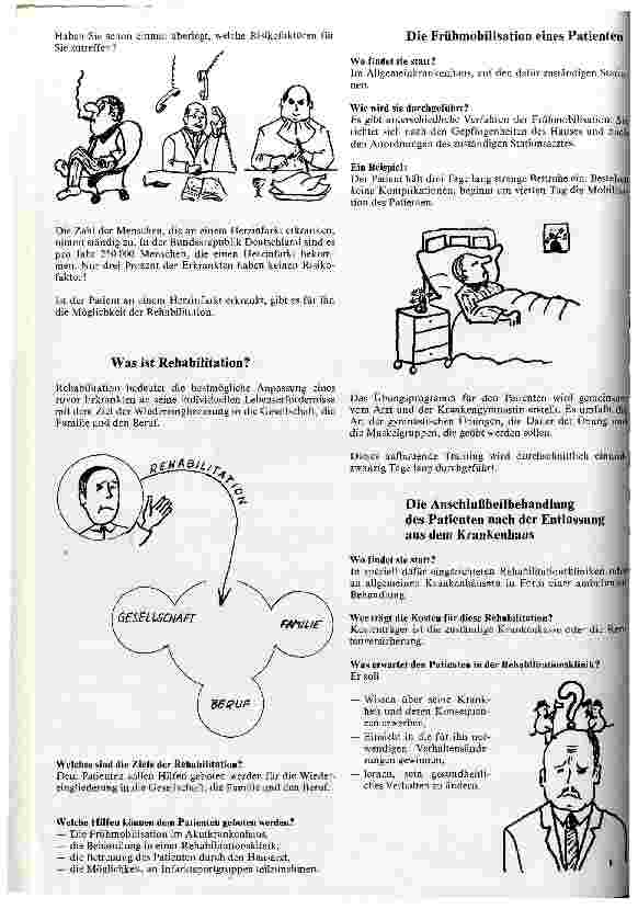 Vorschauseite 2: Rehabilitation nach Herzinfarkt Informationsblatt für Krankenpflegepersonal