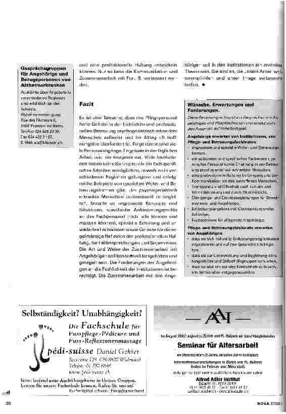 Vorschauseite 3: Über die Zusammenarbeit mit Angehörigen