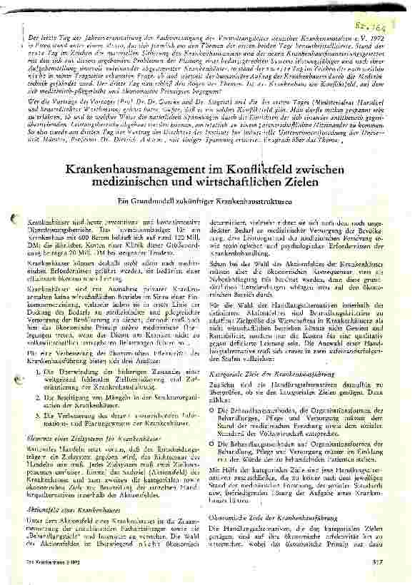 Vorschauseite 1: Krankenhausmanagement im Konfliktfeld zwischen medizinischer und wirtschaftlichen Zielen