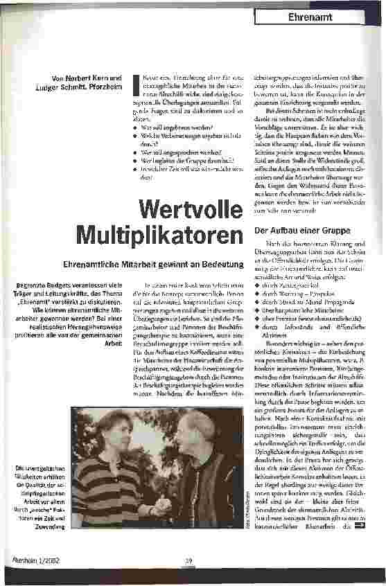 Vorschauseite 1: Wertvolle Multiplikatoren