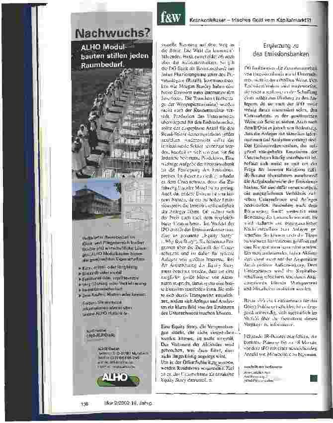 Vorschauseite 2: Gang zur Börse