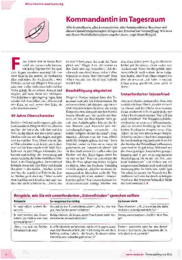 Vorschauseite 1: Kommandantin im Tagesraum