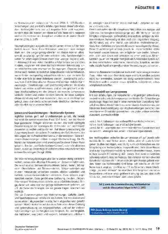 Vorschauseite 4: Hochbegabte Kinder: Stärken, Schwächen, Förderund Therapiebedarf Teil 1