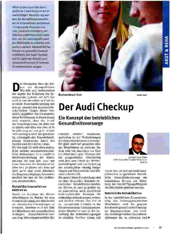 Vorschauseite 1: Der Audi Checkup