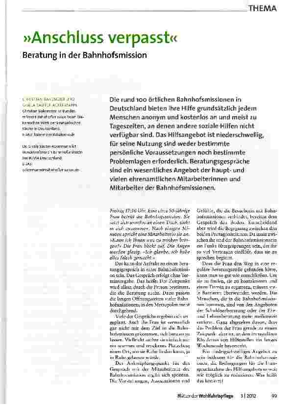 Vorschauseite 1: »Anschluss verpasst«