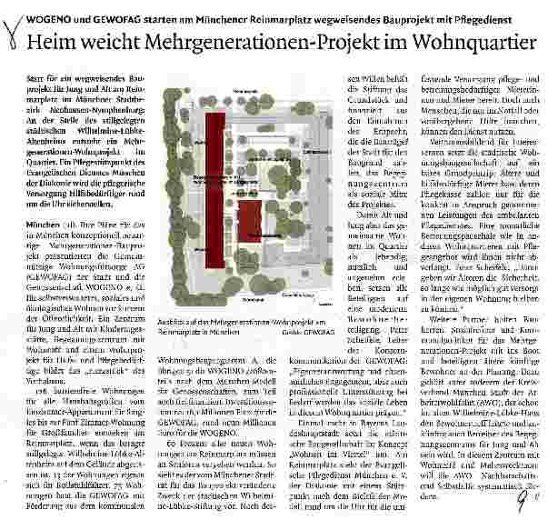 Vorschauseite 1: Heim weicht Mehrgenerationen-Projekt im Wohnquartier