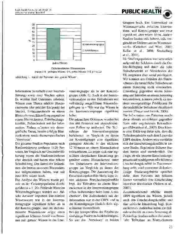 Vorschauseite 2: Diabetesprävention: Evaluation einer evidenzbasierten Patienteninformation - randomisierte kontrollierte Studie