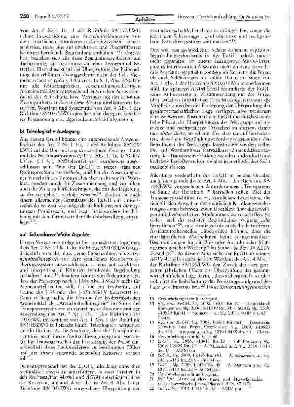 Vorschauseite 3: Begründungszwang und Korrekturpflicht von Herstellerabschlägen für Arzneimittel
