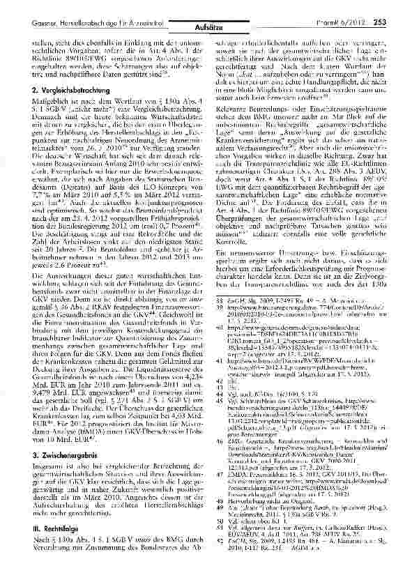Vorschauseite 6: Begründungszwang und Korrekturpflicht von Herstellerabschlägen für Arzneimittel
