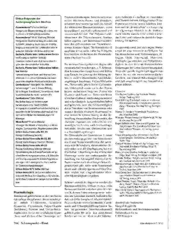 Vorschauseite 3: Brennessel Urtica urens und dioicaVon der Signatur zur Therapeutischen Anwendung