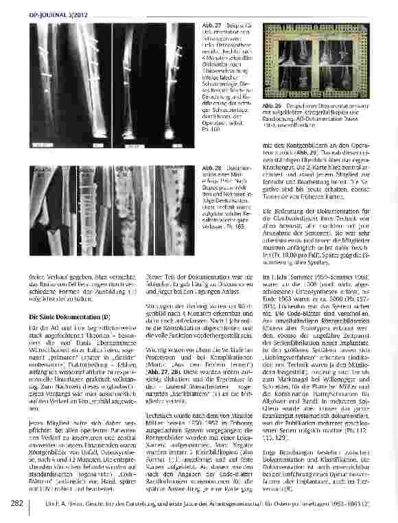 Vorschauseite 3: Geschichte der Entstehung und erste Jahre der Arbeitsgemeinschaft für Osteosynthesefragen 1952-1963 (2)*