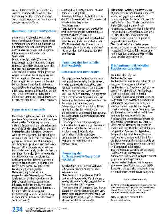 Vorschauseite 4: Grundlagen der Antibiotikaresistenz -grundsätzliche Mechanismen