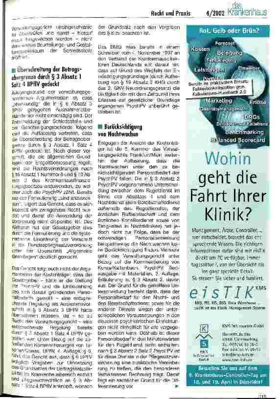 Vorschauseite 2: PsychPV als Ausnahmetatbestand