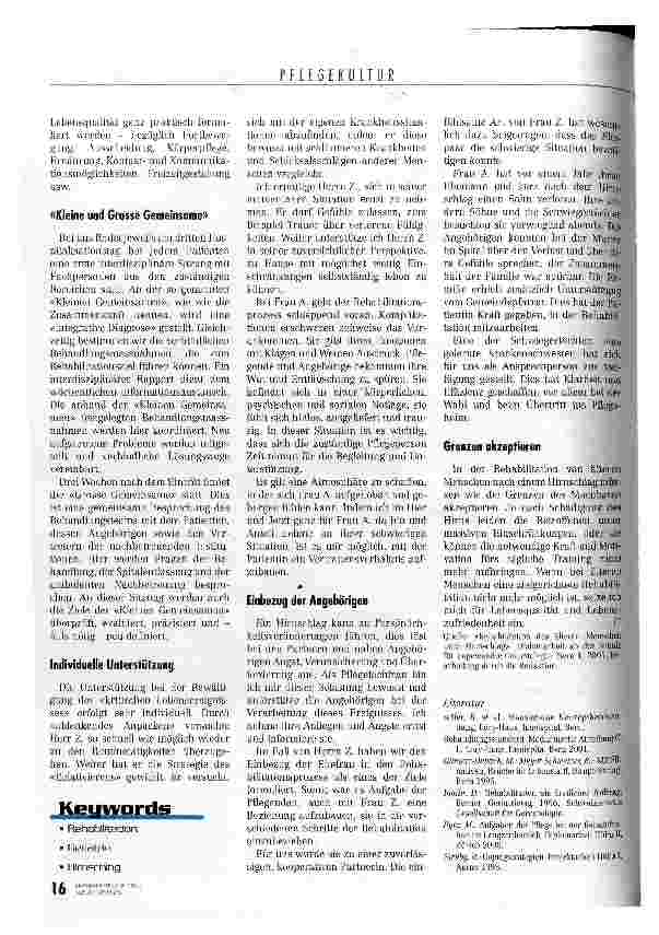 Vorschauseite 3: Bewältigungsstrategien nach einem Hirnschlag Rehabilitation