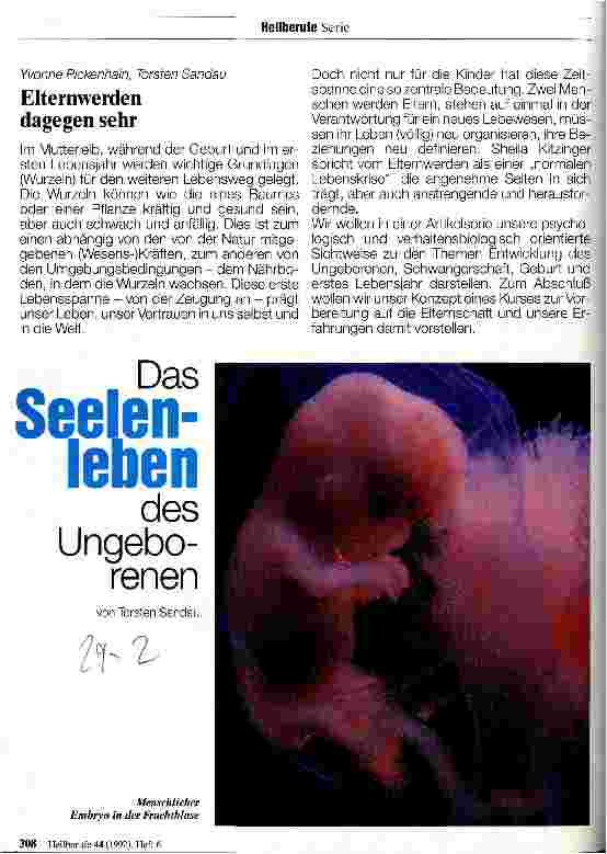 Vorschauseite 1: Das Seelenleben des Ungeborenen
