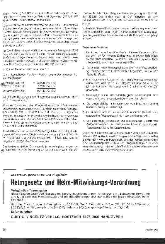 Vorschauseite 4: Der Personalschlüssel für Pflegkräfte in Heimen für Alte und behinderte Volljährige