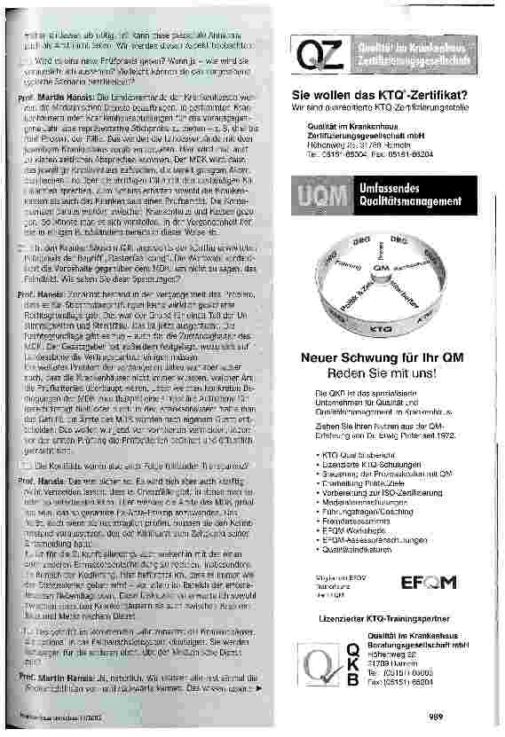 Vorschauseite 2: Vom Einzelfall zu Stichprobe MDK mit neuen Kompetenzen - Prüfpraxis wird sich verändern